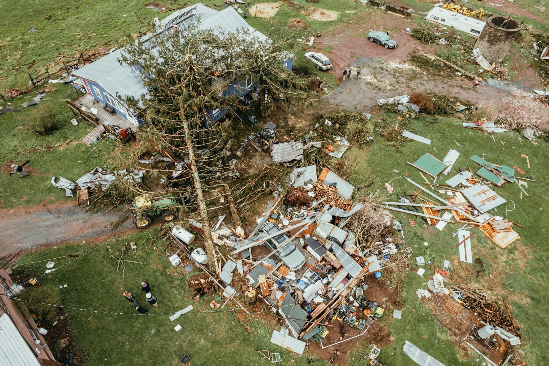 Storm and wind damage to a residential property after severe weather